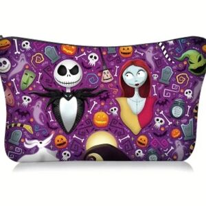 NEW Colorful Jack Skellington Sally and zero Cosmetic Makeup Bag Gift